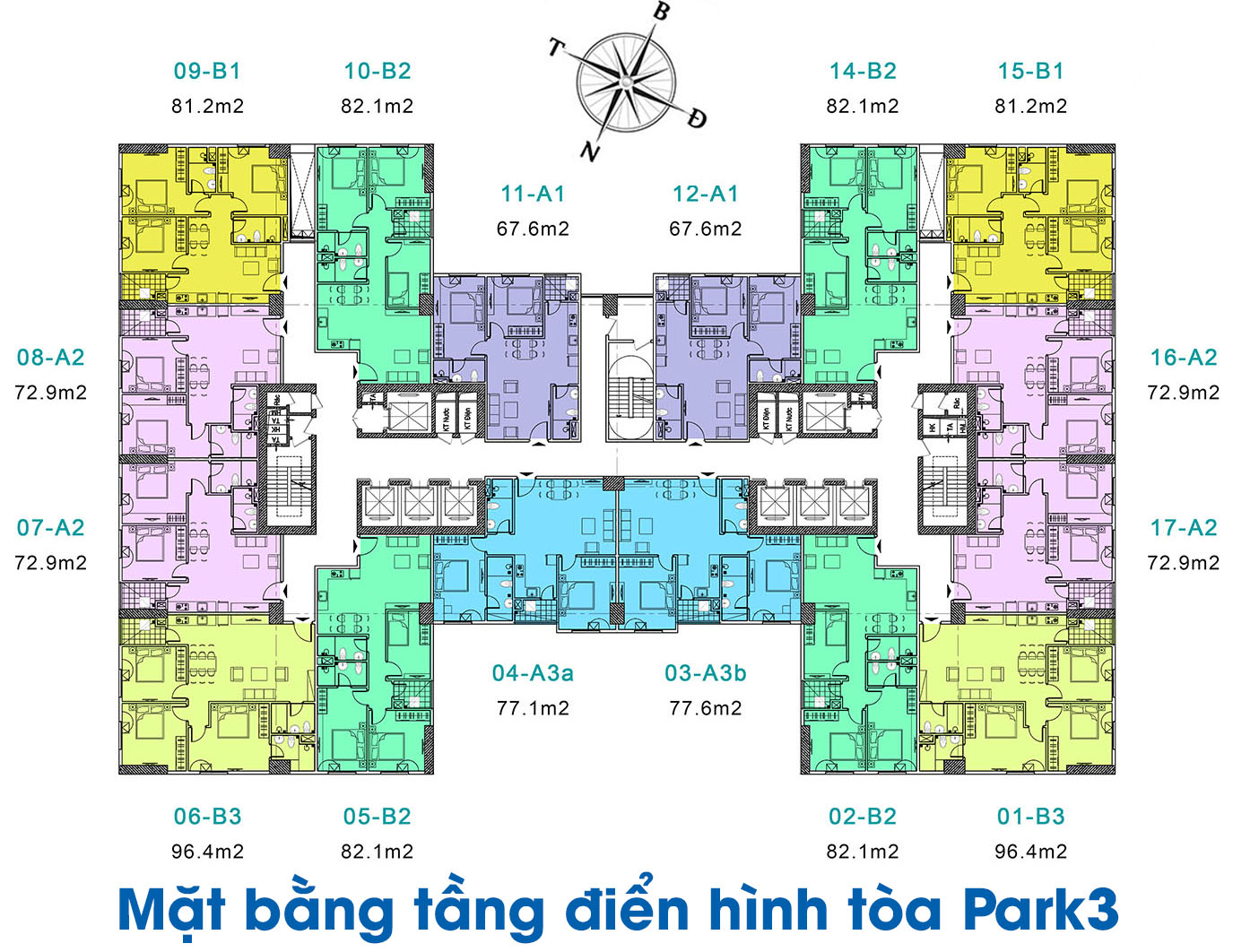 Mặt bằng điển hình toàn park 3