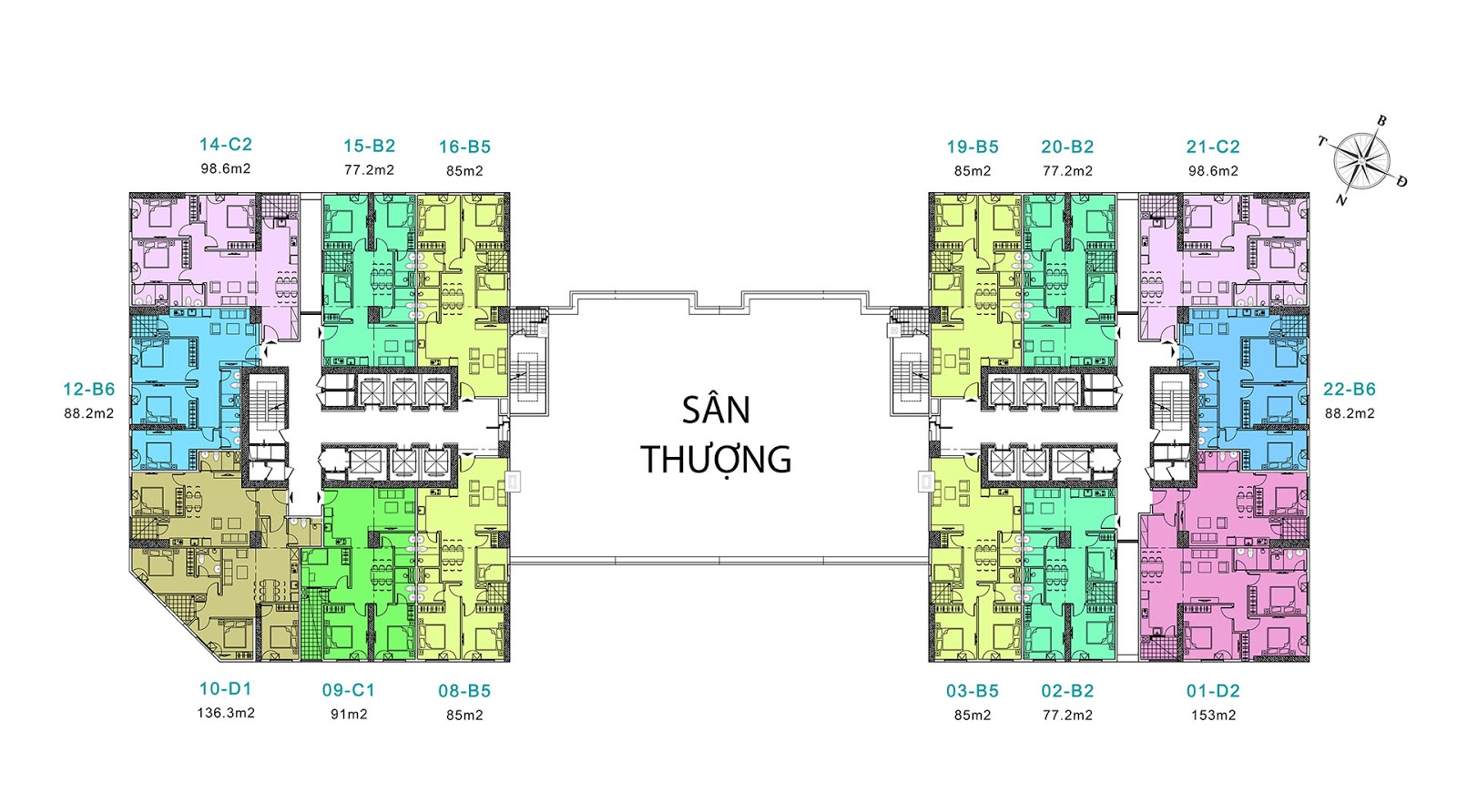 Mặt bằng điển hình toàn river